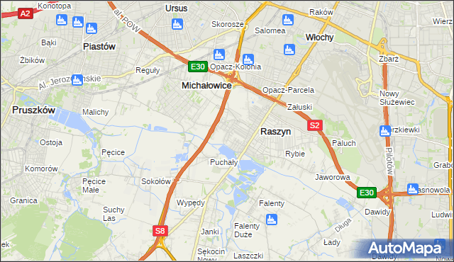 mapa Nowe Grocholice, Nowe Grocholice na mapie Targeo