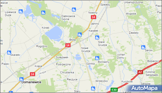 mapa Nowe Grudze, Nowe Grudze na mapie Targeo