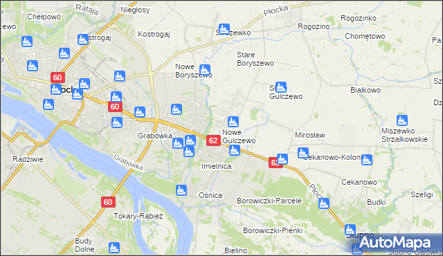 mapa Nowe Gulczewo, Nowe Gulczewo na mapie Targeo