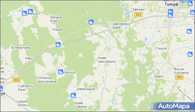 mapa Nowe Jastrzębsko, Nowe Jastrzębsko na mapie Targeo