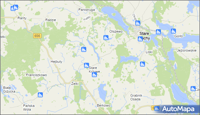 mapa Nowe Krzywe, Nowe Krzywe na mapie Targeo