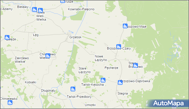 mapa Nowe Łączyno, Nowe Łączyno na mapie Targeo