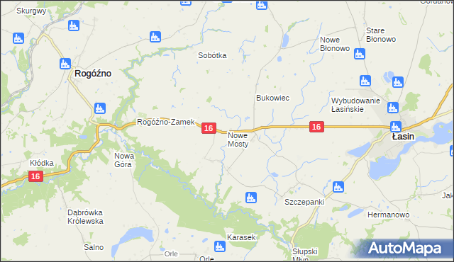 mapa Nowe Mosty gmina Łasin, Nowe Mosty gmina Łasin na mapie Targeo