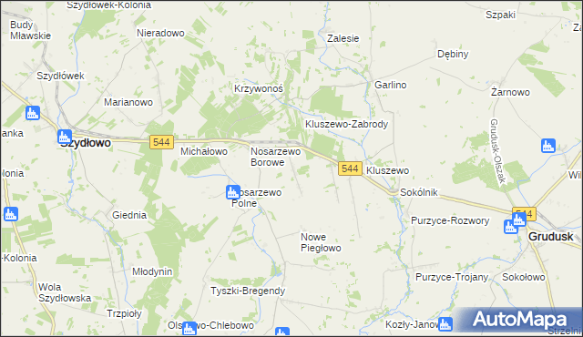mapa Nowe Nosarzewo, Nowe Nosarzewo na mapie Targeo