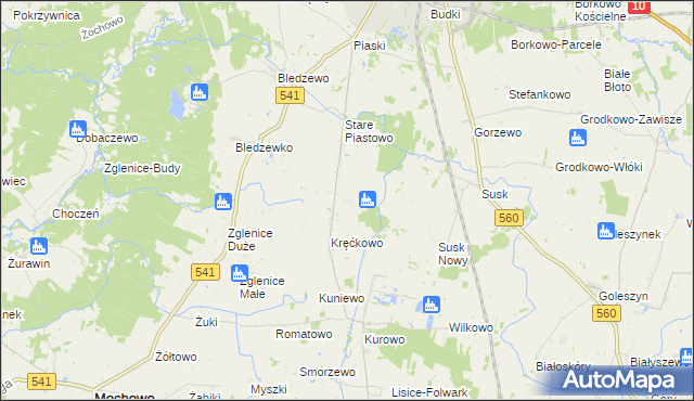 mapa Nowe Piastowo, Nowe Piastowo na mapie Targeo