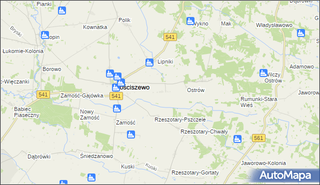 mapa Nowe Rościszewo, Nowe Rościszewo na mapie Targeo