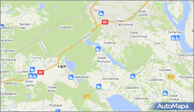 mapa Nowe Rumunki, Nowe Rumunki na mapie Targeo