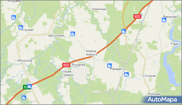 mapa Nowe Sadłuki gmina Frombork, Nowe Sadłuki gmina Frombork na mapie Targeo