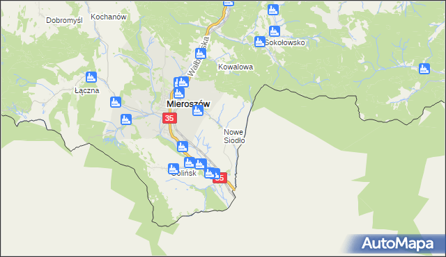 mapa Nowe Siodło, Nowe Siodło na mapie Targeo