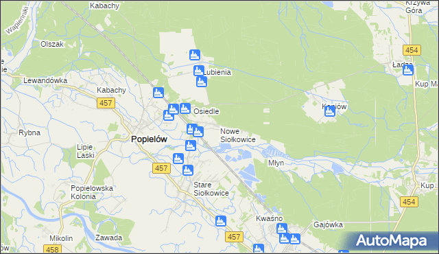 mapa Nowe Siołkowice, Nowe Siołkowice na mapie Targeo