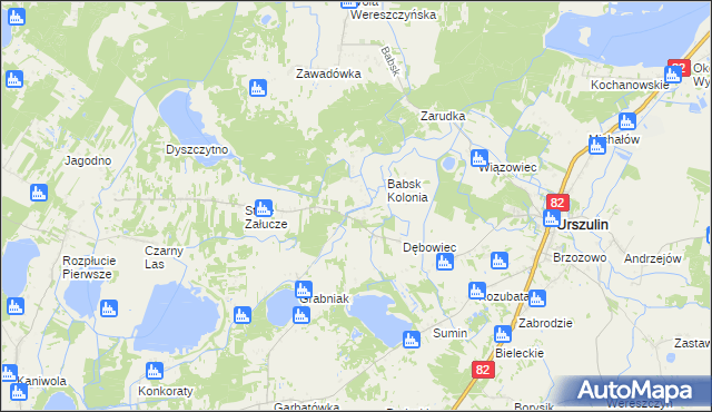 mapa Nowe Załucze, Nowe Załucze na mapie Targeo