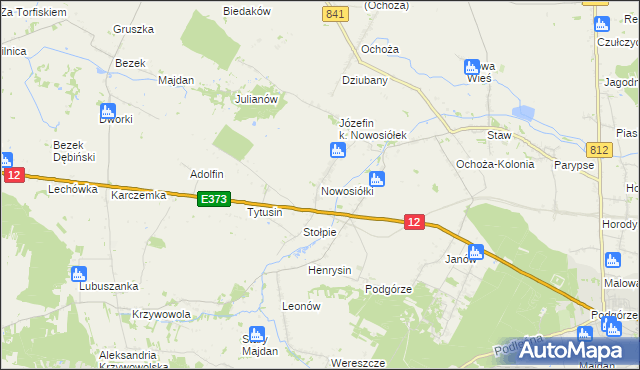 mapa Nowosiółki gmina Chełm, Nowosiółki gmina Chełm na mapie Targeo