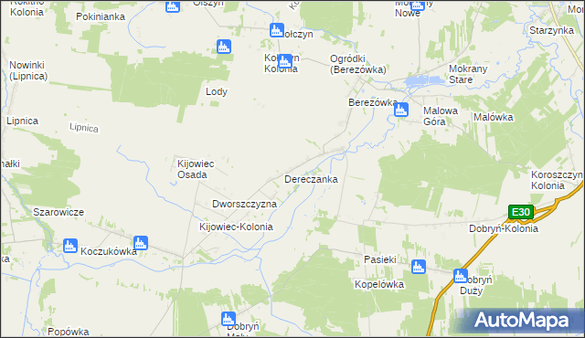 mapa Nowosiółki gmina Zalesie, Nowosiółki gmina Zalesie na mapie Targeo