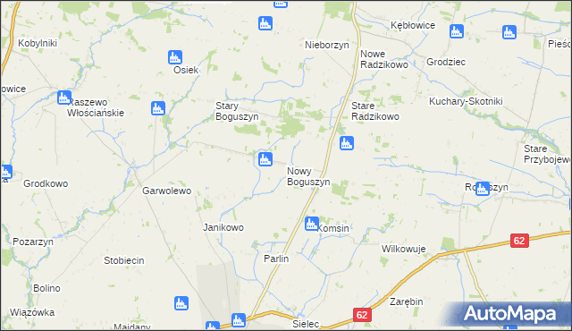 mapa Nowy Boguszyn, Nowy Boguszyn na mapie Targeo