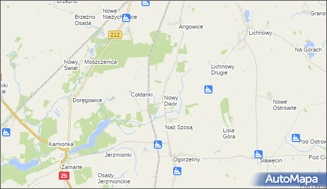 mapa Nowy Dwór gmina Chojnice, Nowy Dwór gmina Chojnice na mapie Targeo