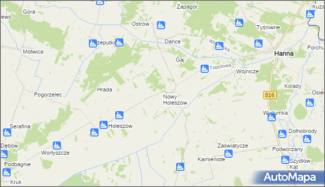 mapa Nowy Holeszów, Nowy Holeszów na mapie Targeo