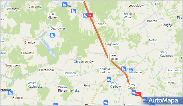 mapa Nowy Kiełbów, Nowy Kiełbów na mapie Targeo