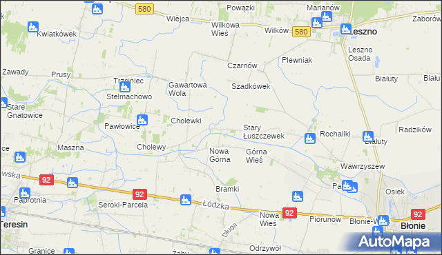 mapa Nowy Łuszczewek, Nowy Łuszczewek na mapie Targeo