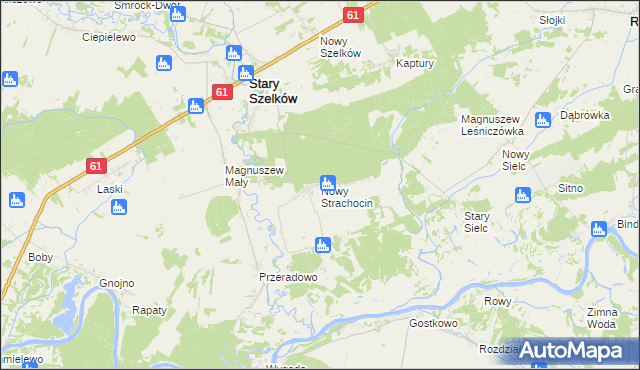 mapa Nowy Strachocin, Nowy Strachocin na mapie Targeo