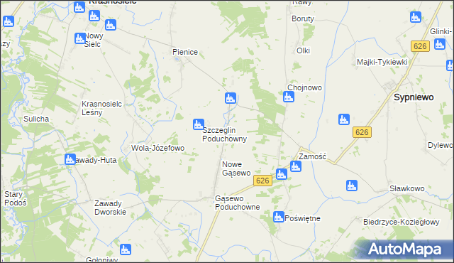 mapa Nowy Szczeglin, Nowy Szczeglin na mapie Targeo