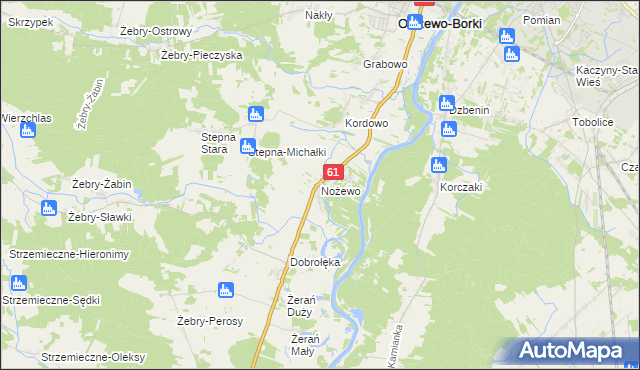 mapa Nożewo, Nożewo na mapie Targeo