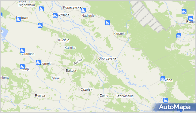 mapa Oborczyska, Oborczyska na mapie Targeo