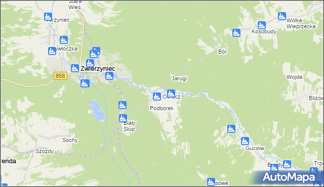 mapa Obrocz, Obrocz na mapie Targeo