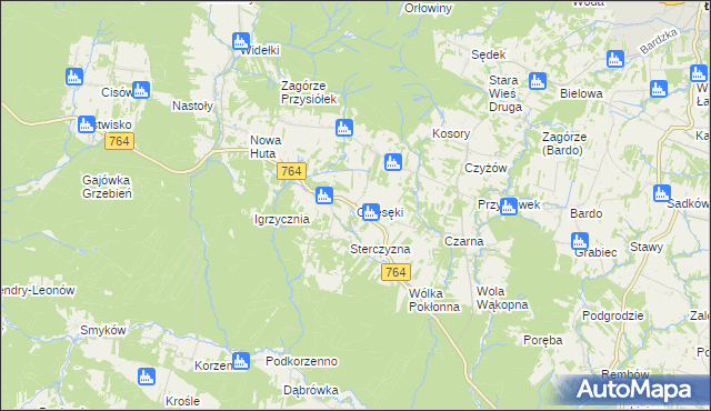 mapa Ociesęki, Ociesęki na mapie Targeo