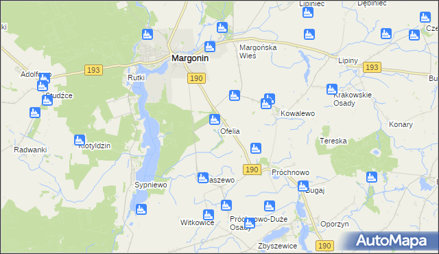 mapa Ofelia, Ofelia na mapie Targeo