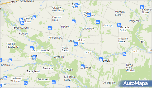 mapa Okrężnica, Okrężnica na mapie Targeo