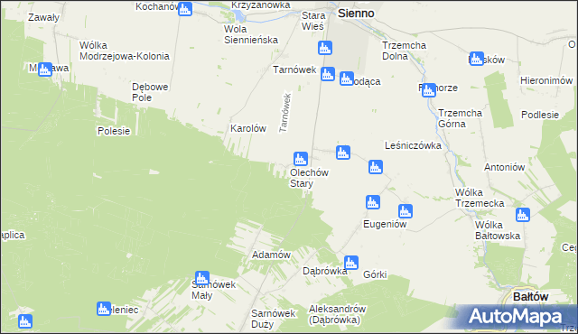 mapa Olechów Stary, Olechów Stary na mapie Targeo