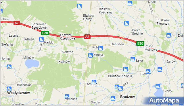 mapa Olimpia, Olimpia na mapie Targeo