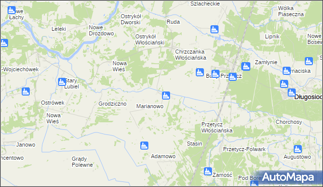 mapa Olszaki, Olszaki na mapie Targeo