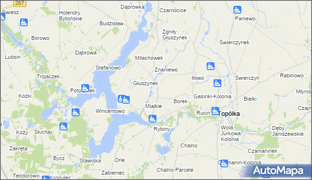 mapa Opielanka, Opielanka na mapie Targeo