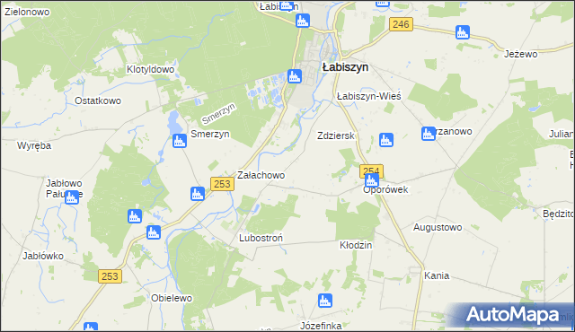 mapa Oporowo gmina Łabiszyn, Oporowo gmina Łabiszyn na mapie Targeo