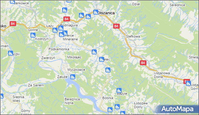mapa Orelec, Orelec na mapie Targeo