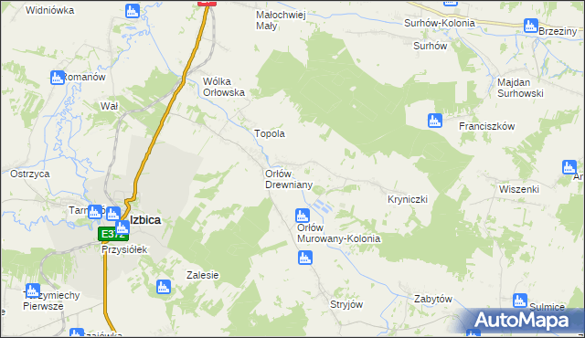 mapa Orłów Murowany, Orłów Murowany na mapie Targeo