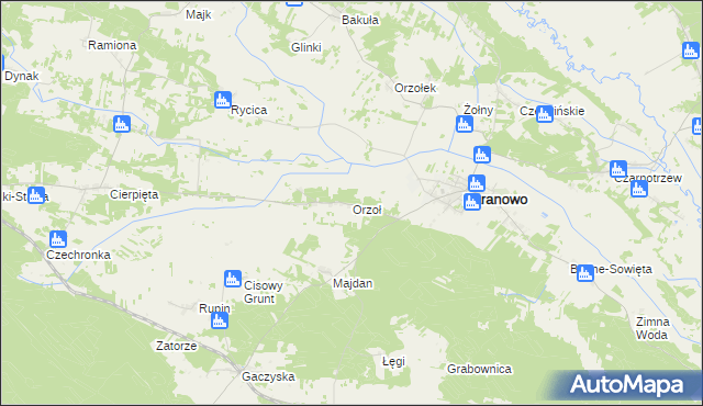 mapa Orzoł, Orzoł na mapie Targeo