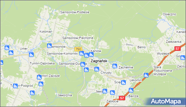 mapa Osiedle Kaniów, Osiedle Kaniów na mapie Targeo