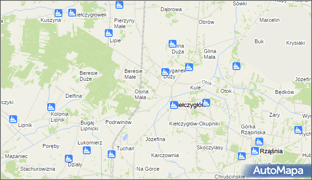 mapa Osina Duża, Osina Duża na mapie Targeo