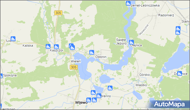 mapa Osłonin, Osłonin na mapie Targeo