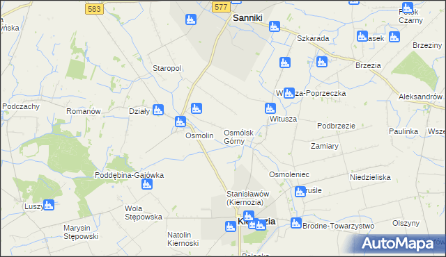 mapa Osmólsk Górny, Osmólsk Górny na mapie Targeo