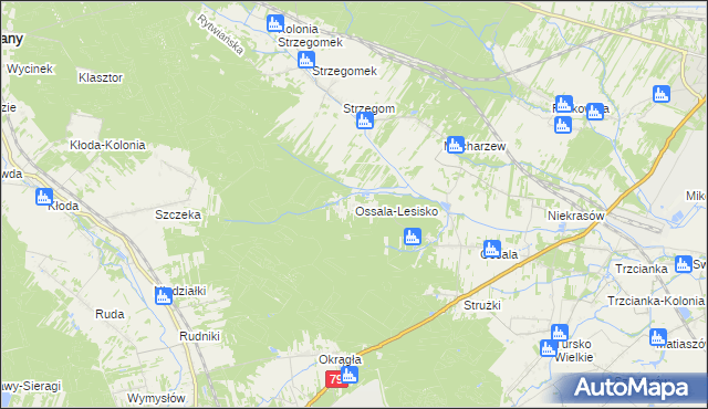 mapa Ossala-Lesisko, Ossala-Lesisko na mapie Targeo