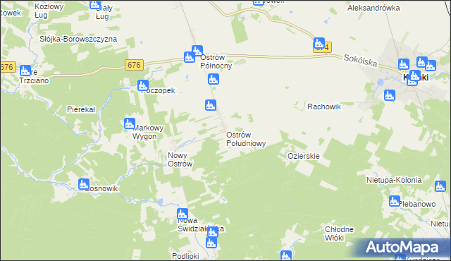 mapa Ostrów Południowy, Ostrów Południowy na mapie Targeo