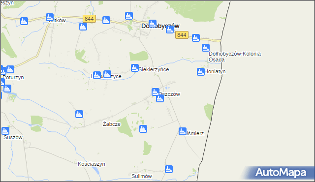 mapa Oszczów, Oszczów na mapie Targeo