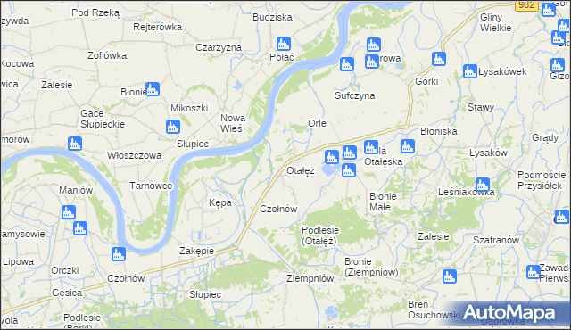 mapa Otałęż, Otałęż na mapie Targeo