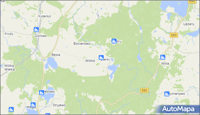 mapa Oterki, Oterki na mapie Targeo