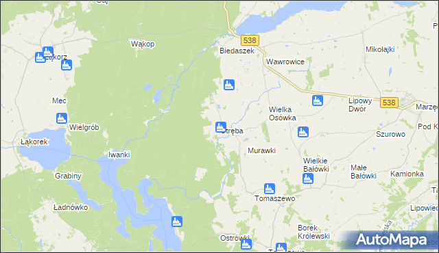 mapa Otręba, Otręba na mapie Targeo