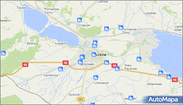 mapa Paczków powiat nyski, Paczków powiat nyski na mapie Targeo