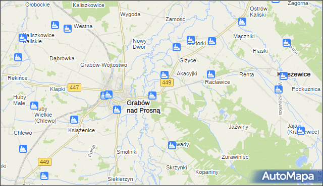 mapa Palaty, Palaty na mapie Targeo